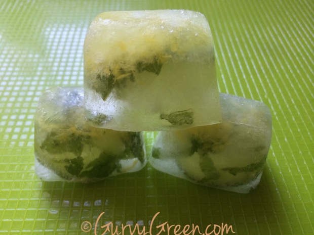 How to make a cucumber, mint, lemon zest infused ice cube